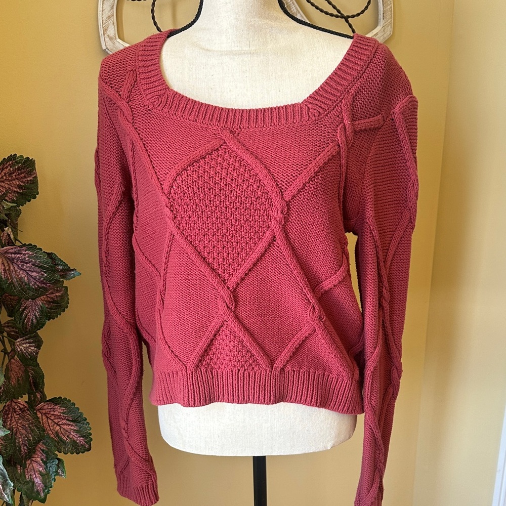 CAbi Women's Sweater - Rich Berry Knit